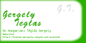 gergely teglas business card